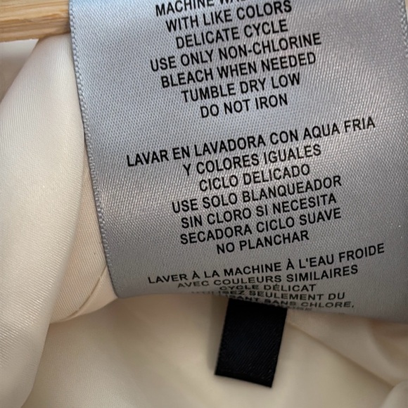 Levi's White Faux Leather Jacket Moto Belted  -  Size S  NWT - Picture 9 of 9